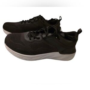 Men's Black Traj3ctory Lace-Up Sneakers with White Sole